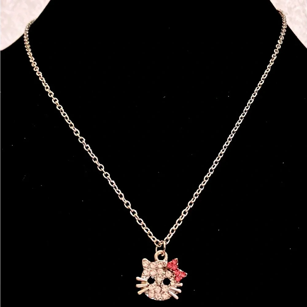 HELLO KITTY RING EARRINGS NECKLACE JEWELRY SET